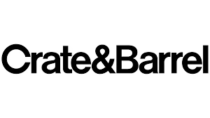 Crate & Barrel Dining Table - Modern rectangular wood table with natural oak finish and sleek tapered legs